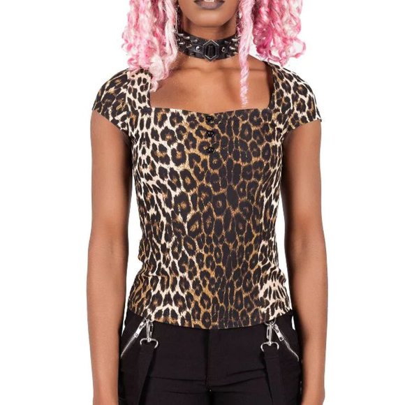 NWT - Killstar Wildin Leopard Print Tank Top - Picture 2 of 6